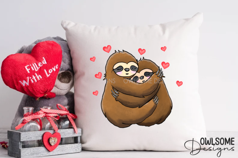 Valentine’s Day Cat Couple Love PNG Design