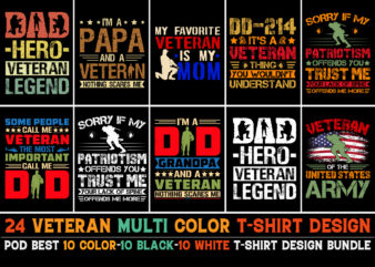 Veteran T-Shirt Design Bundle