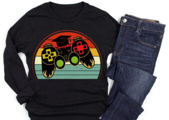 Video Game Retro Vintage Sunset T-Shirt Graphic