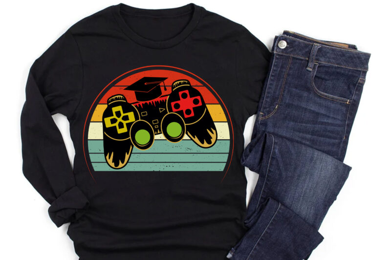 Video Game Retro Vintage Sunset T-Shirt Graphic