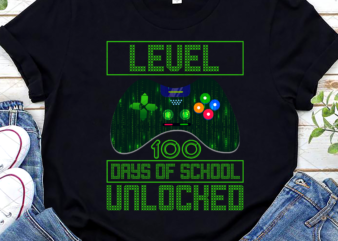 Video Gamer Student 100th Day Teacher 100 Days of School NC t shirt vector art