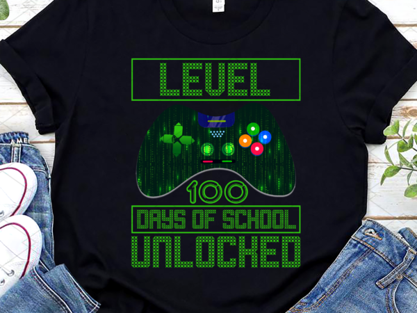 Video gamer student 100th day teacher 100 days of school nc t shirt vector art