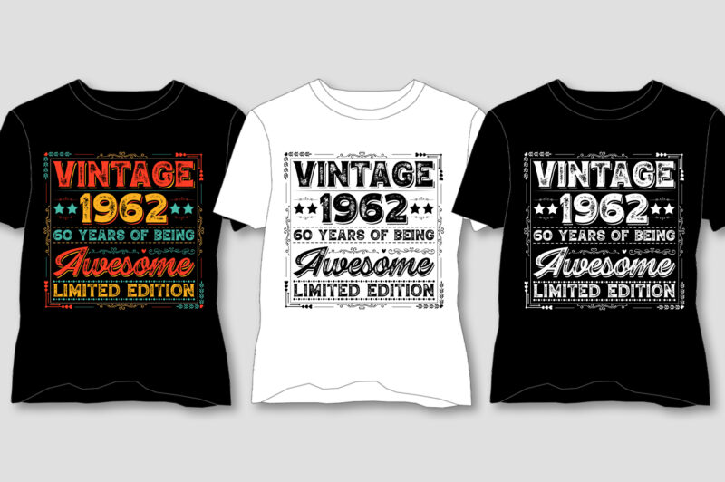 Birthday Vintage T-Shirt Design Bundle