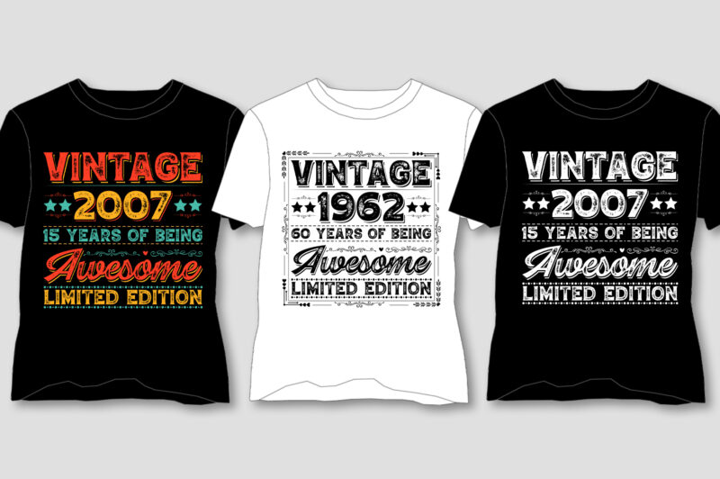 Vintage T-Shirt Design Bundle