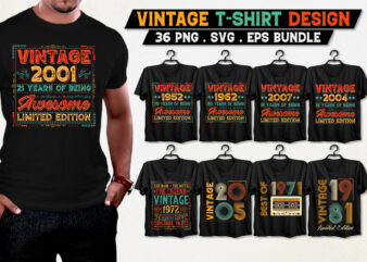 Vintage T-Shirt Design Bundle