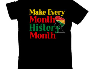 Make Every Month History Month T-Shirt Design , black lives matter t-shirt bundles,greatest black history month bundles t shirt design template, Juneteenth t shirt design bundle, juneteenth 1865 svg, juneteenth