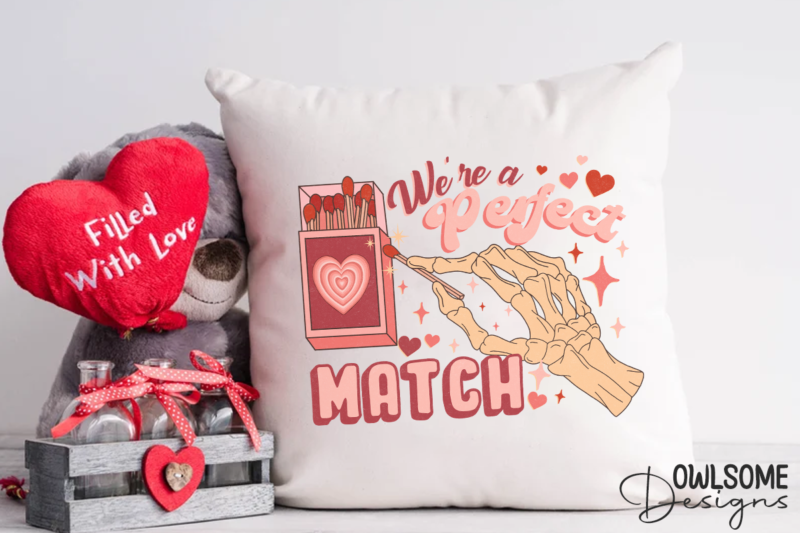 We Are Perfect Match Valentine PNG