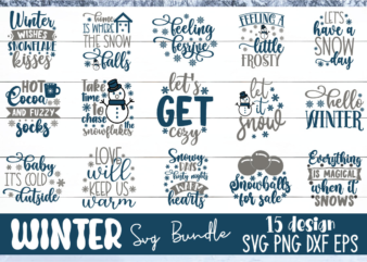 Winter Bundle SVG, Winter SVG t shirt design for sale