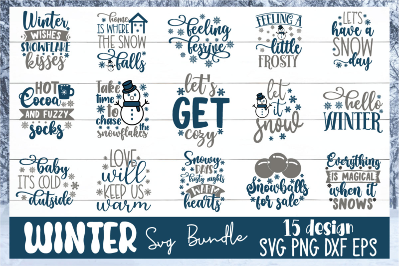 Winter Bundle SVG, Winter SVG