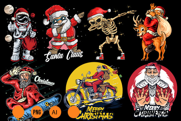 57 Santa Claus christmas t-shirt design bundle , christmas svg mega bundle , christmas design , christmas svg bundle , 20 christmas t-shirt design , winter svg bundle, christmas svg,