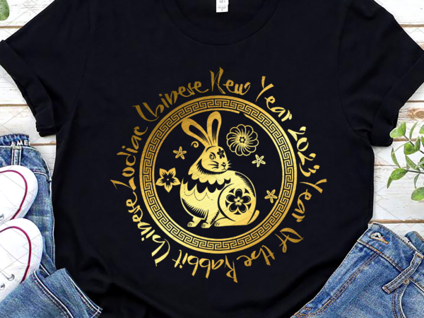 Year of the rabbit chinese zodiac chinese new year 2023 nl t shirt design template