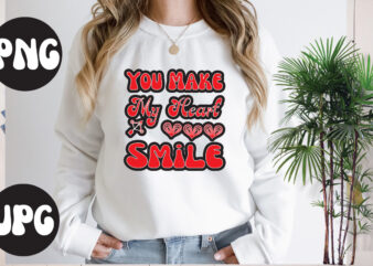 You Make My Heart Smile Retro design, You Make My Heart Smile SVG design, Somebody’s Fine Ass Valentine Retro PNG, Funny Valentines Day Sublimation png Design, Valentine’s Day Png, VALENTINE