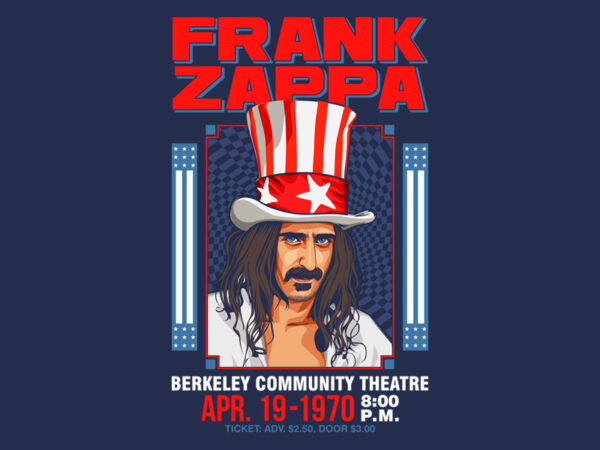 Zappa t shirt graphic design