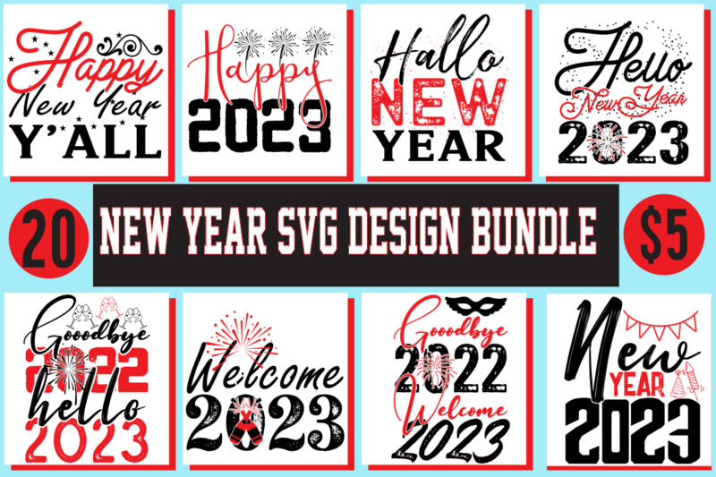 New year SVG design mega bundle , new year retro design mega bundle, 80 design bundle, new year 80 design, New Year's 2023 Png, New Year Same Hot Mess Png,