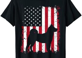 akita 4th of july patriotic american usa flag gift t shirt men