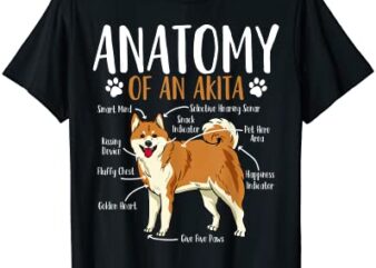 akita dog anatomy t shirt men