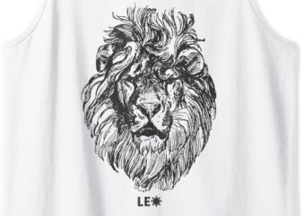 august birthday leo lion pride graphic mens zodiac tank top men