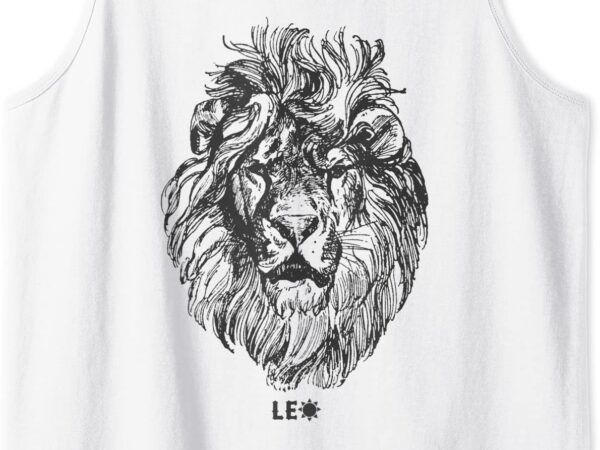 August birthday leo lion pride graphic mens zodiac tank top men