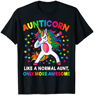 Aunticorn like an aunt only awesome dabbing unicorn women t shirt men