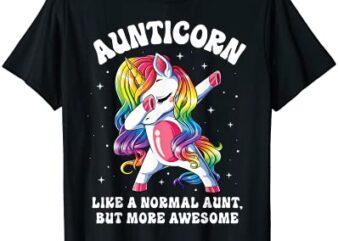aunticorn like normal aunt but more awesome dabbing unicorn t shirt men