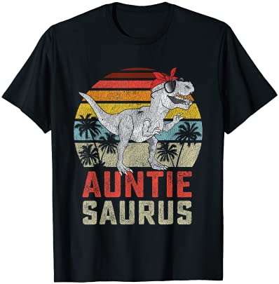 Auntiesaurus t rex dinosaur auntie saurus family matching t shirt men