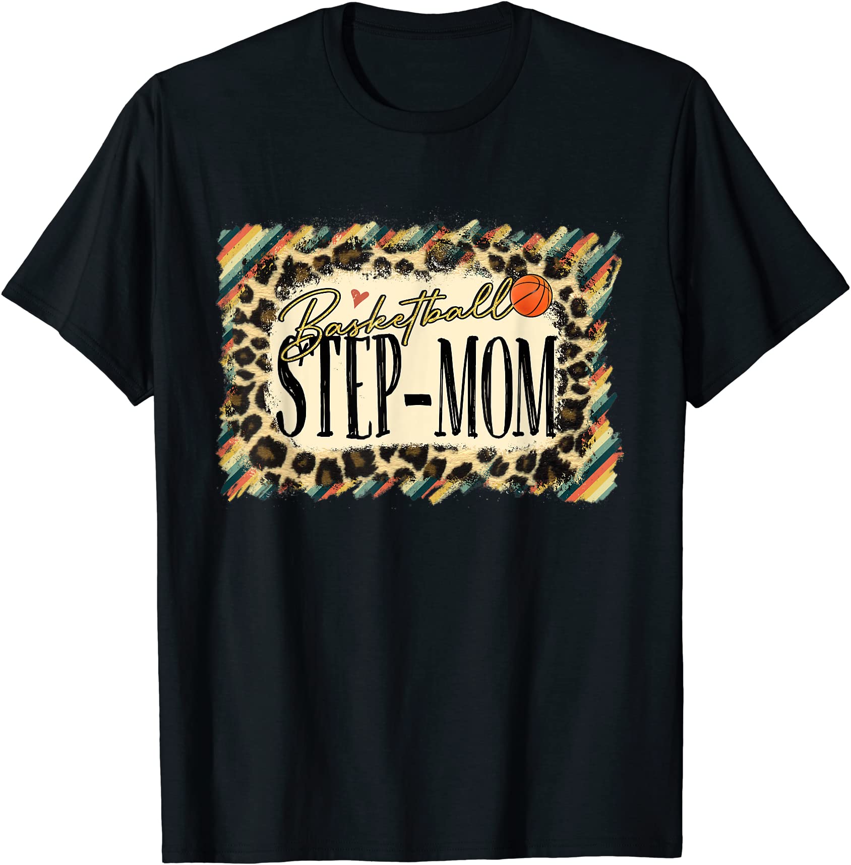 basketball step mom leopard t shirt men - Buy t-shirt designs
