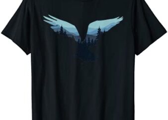 beautiful flying eagle night sky forest bird silhouette t shirt men