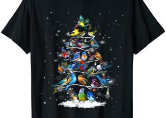 birds christmas tree t shirt men