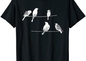 birds on a branch birding funny bird watching bird watcher t shirt men