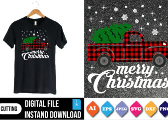merry Christmas t-shirt print template