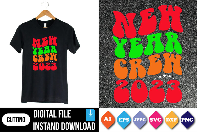 new year 2023 shirt print template