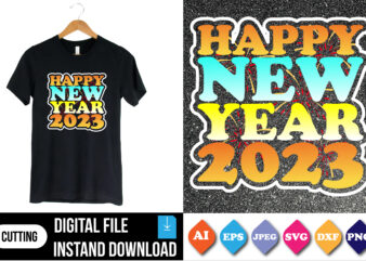 new year t-shirt print template