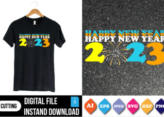 happy new year shirt print template