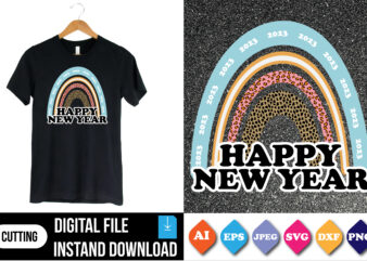 new year 2023 shirt print template T shirt vector artwork