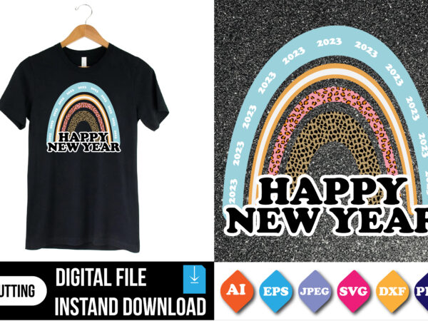 New year 2023 shirt print template T shirt vector artwork