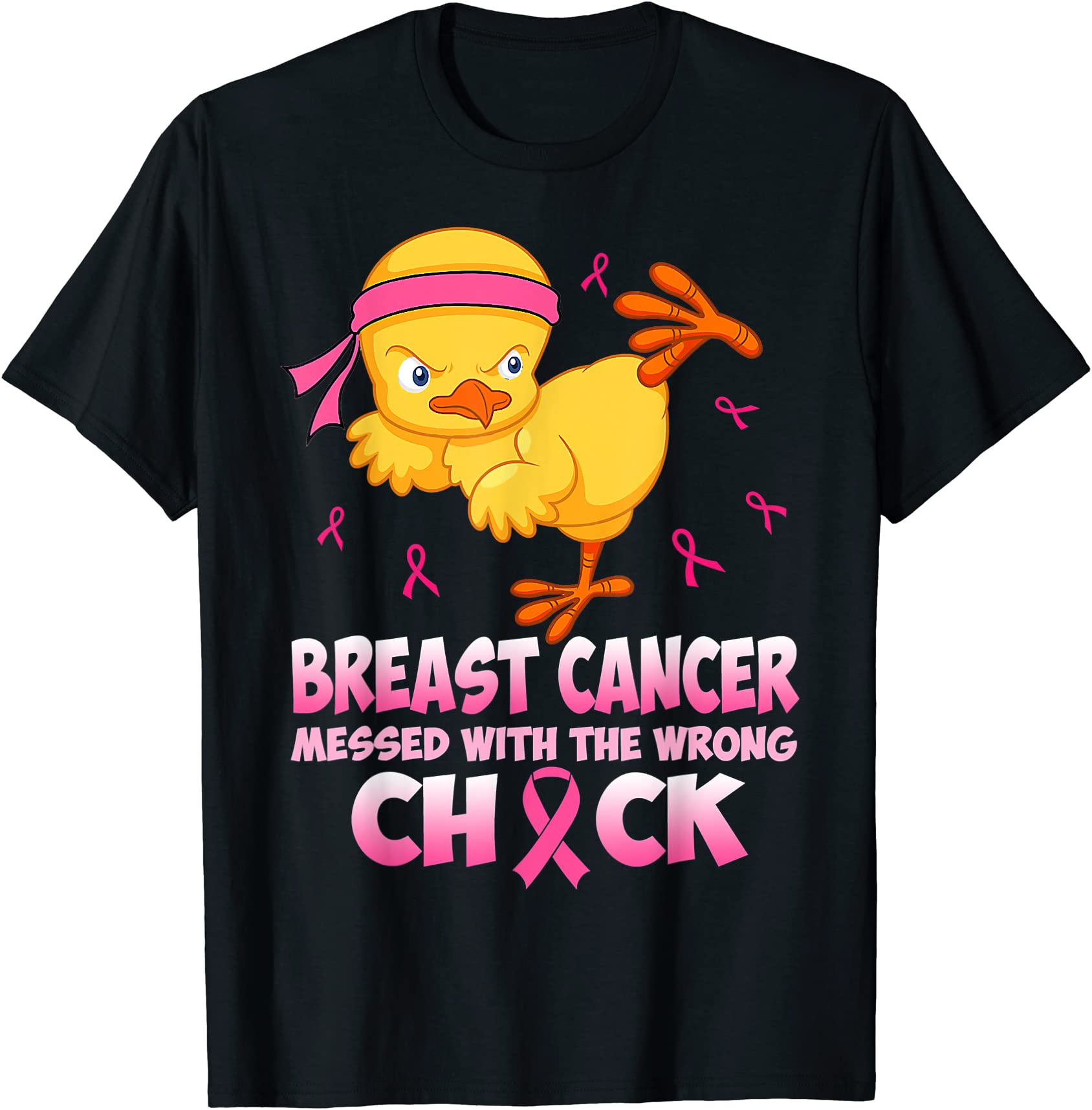 breast cancer awareness messed with the wrongs chick funny t shirt men