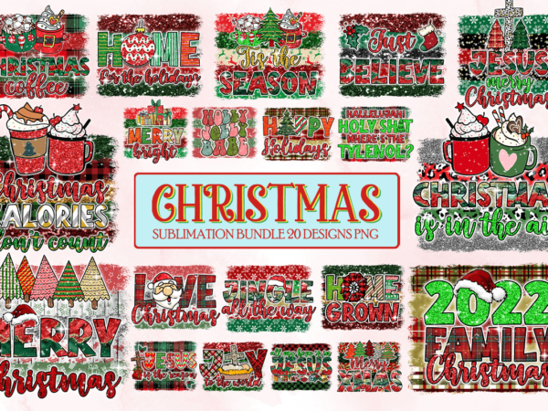 20 design christmas bundle png sublimation design