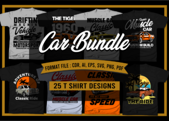 CLASSIC CAR BUNDLE t shirt vector file