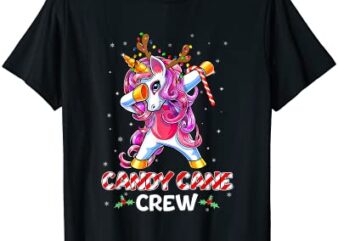 candy cane crew unicorn squad funny christmas girls kids t shirt men