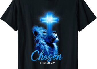 chosen 1 peter 29 bible scripture quote christian lion god t shirt men