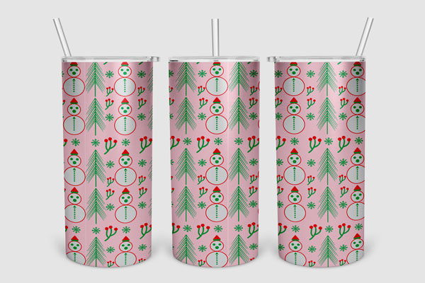 Christmas vector tumbler design wrap