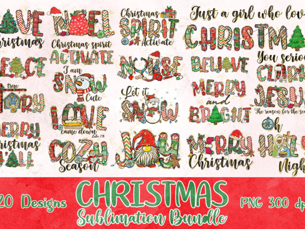 Christmas bundle santa claus png sublimation design