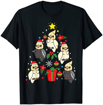 Cockatiel christmas ornament tree xmas mom dad bird gift t shirt men