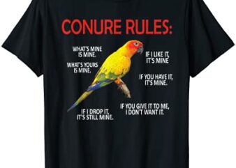 conure rules conure owner bird sun conure parrot t shirt men