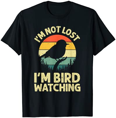 Cool bird watching design for men women bird watcher birder t shirt men