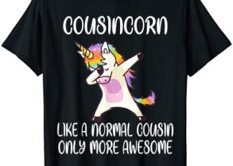 cousincorn like a cousin only awesome dabbing unicorn t shirt men
