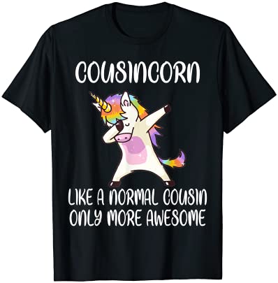 Cousincorn like a cousin only awesome dabbing unicorn t shirt men