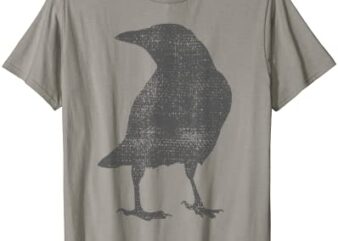 crow blackbird raven gift bird vintage t shirt men