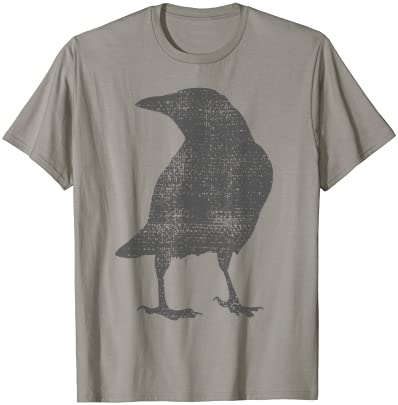 Crow blackbird raven gift bird vintage t shirt men