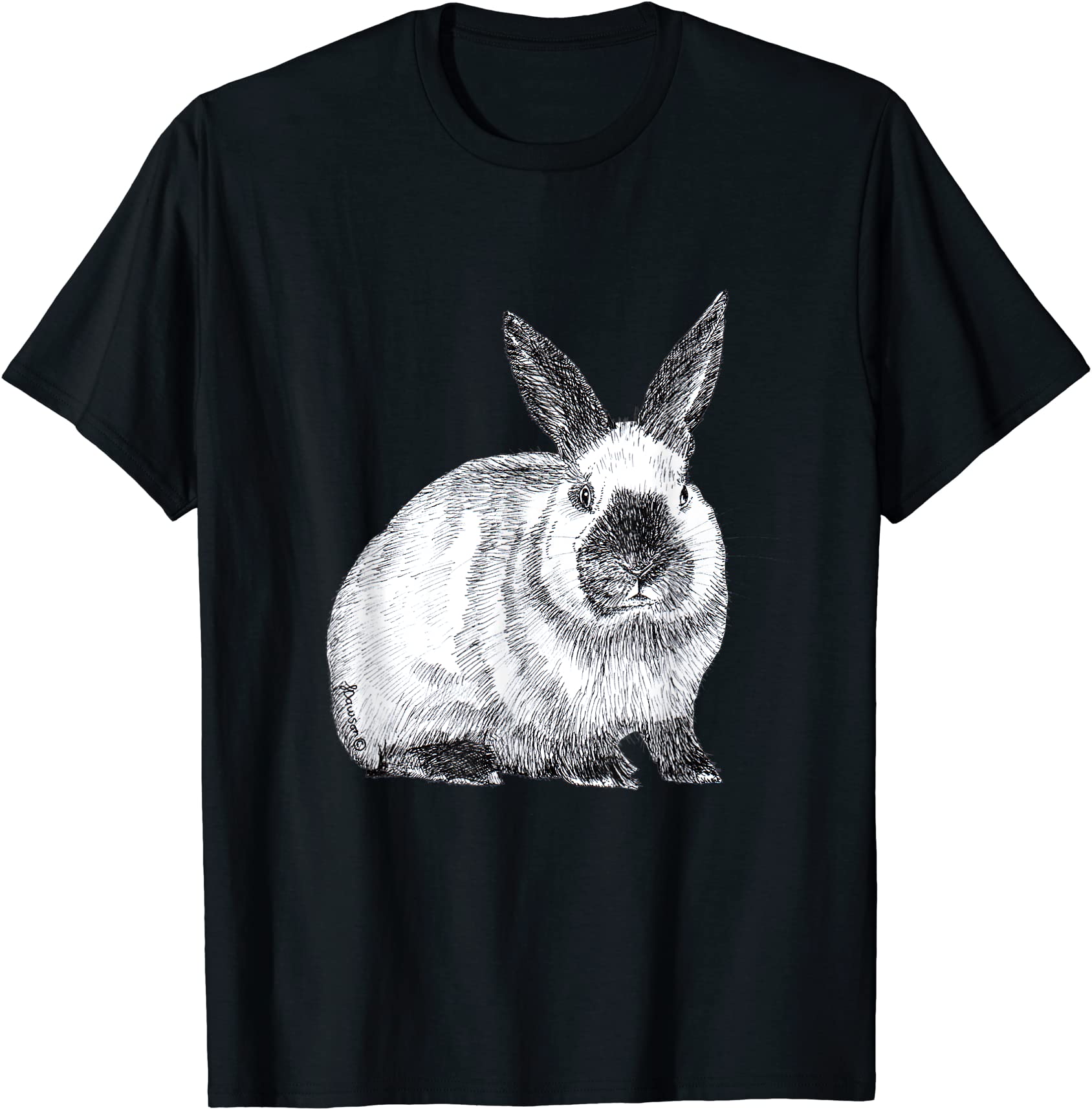 cute californian rex bunny rabbit drawing t shirt men - Buy t-shirt designs